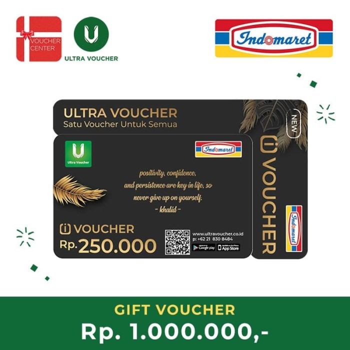 Jual Voucher Indomaret Voucher Fisik Rp 1.000.000 (Nominal 250k