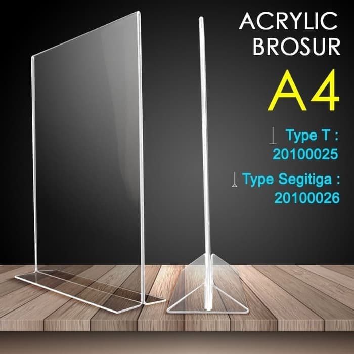 Jual acrylic tent holder akrilik tent card A4 tempat 