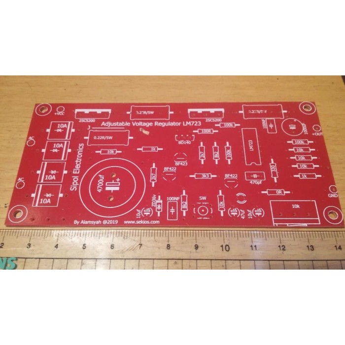 Jual PCB Variable Adjustable Voltage Regulator LM723 LM 723 wth