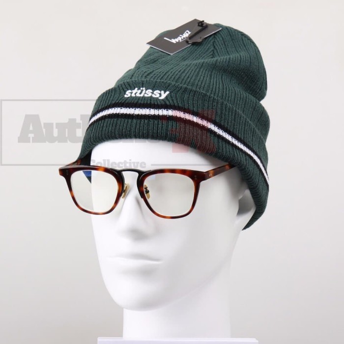 stussy athletic striped cuff beanie