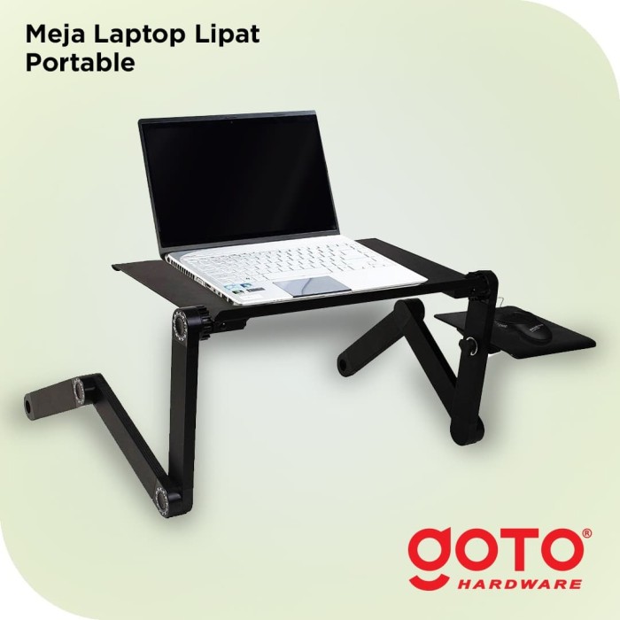 Jual Meja Laptop Portable Aluminium With Cooler Big Fan