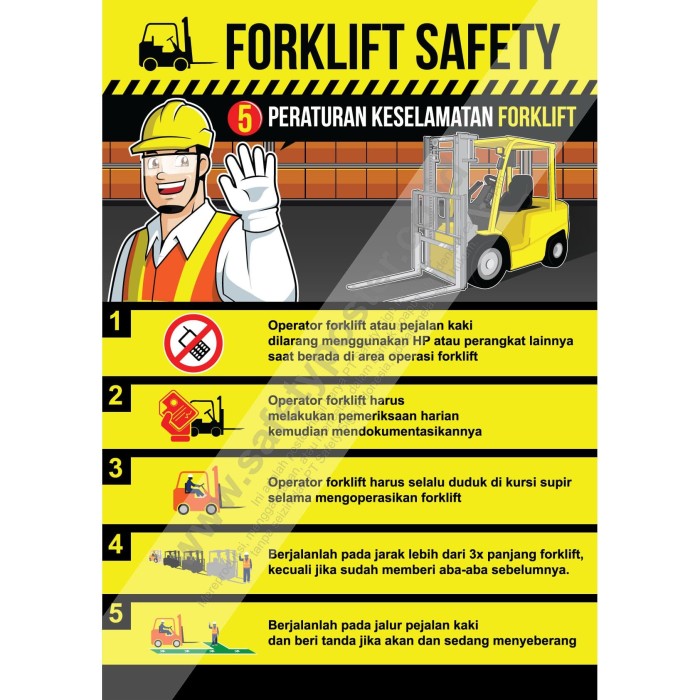 Jual SP317 Poster K3 Safety A2 - Forklift Safety, 5 ...