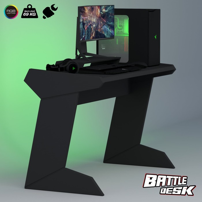 Jual Meja Komputer Gaming  PC Desk RGB  murah 120x60 