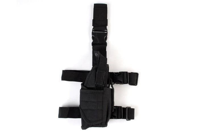 Military Tactical Adjustable Leg Pistol Holster Cordura Airsoft Webbing Black