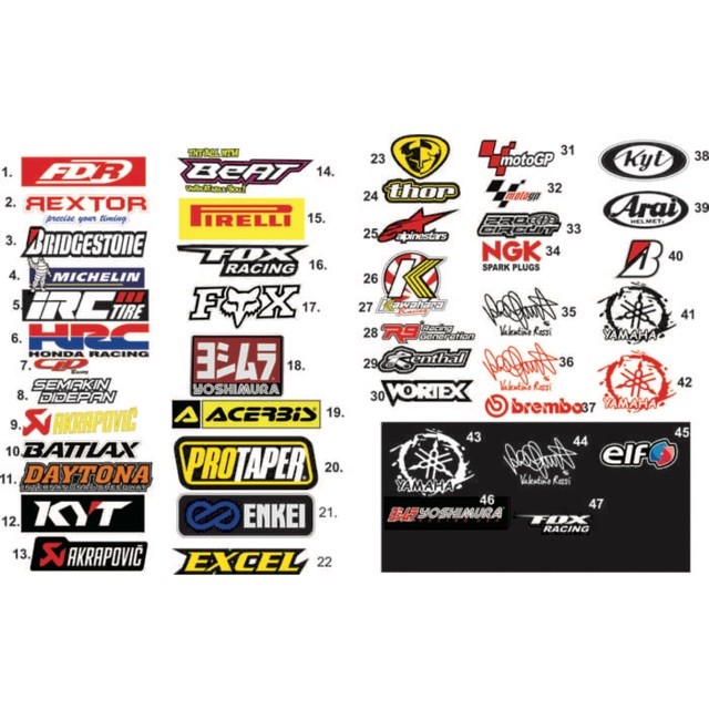 Jual Stiker Cutting Logo Sponsor Motor Mobil Jakarta Barat