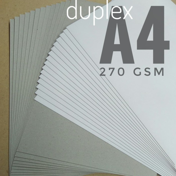 Jual kertas Duplek Duplex 270 gsm Ukuran A4. 21 cm X 29,7