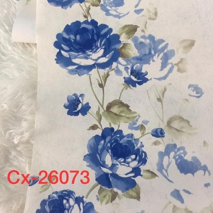 Jual Wallpaper Dinding Bunga Mawar Biru Jakarta Barat