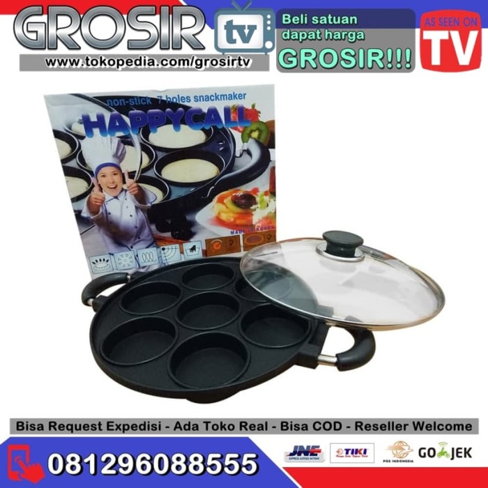 Jual Snackmaker Teflon 7 lubang Loyang Cetakan Kue Lumpur ...