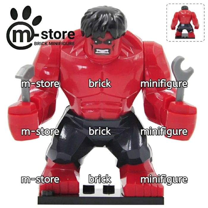 lego red hulk minifigure