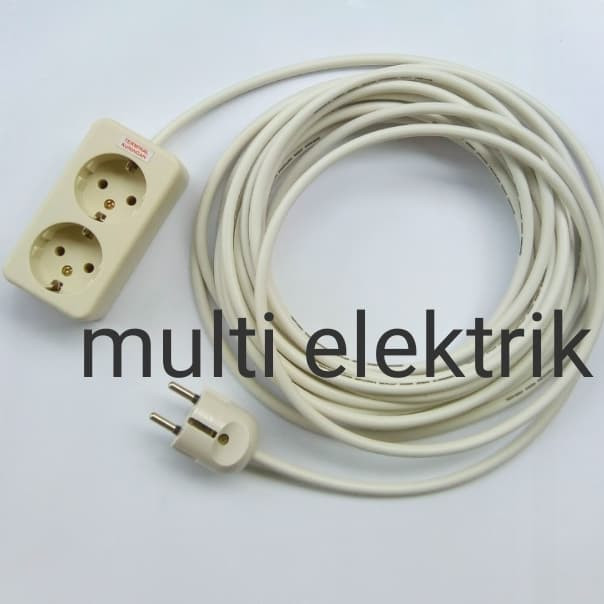 Jual stop    kontak uticon 2 lubang kabel eterna 10 meter