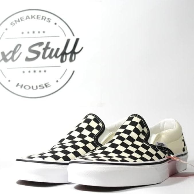 harga vans slip on checkerboard original