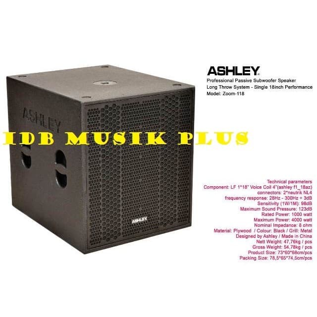 subwoofer ashley 18