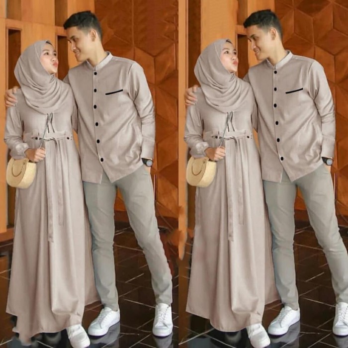  Jual  EMON COUPLE  BAJU  PASANGAN MUSLIM TERBARU PROMO GAMIS  