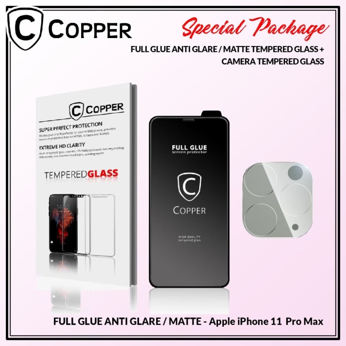 Promo iPhone 11 Pro Max - Bundling Tempered Glass GLARE + TG Kamera