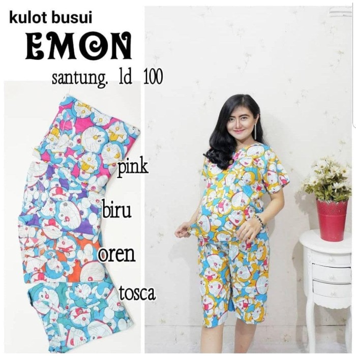 Jual Setelan Kulot Emon Setelan Kulot Baju Tidur Piyama - Kota Pekalongan - Ada Batik | Tokopedia