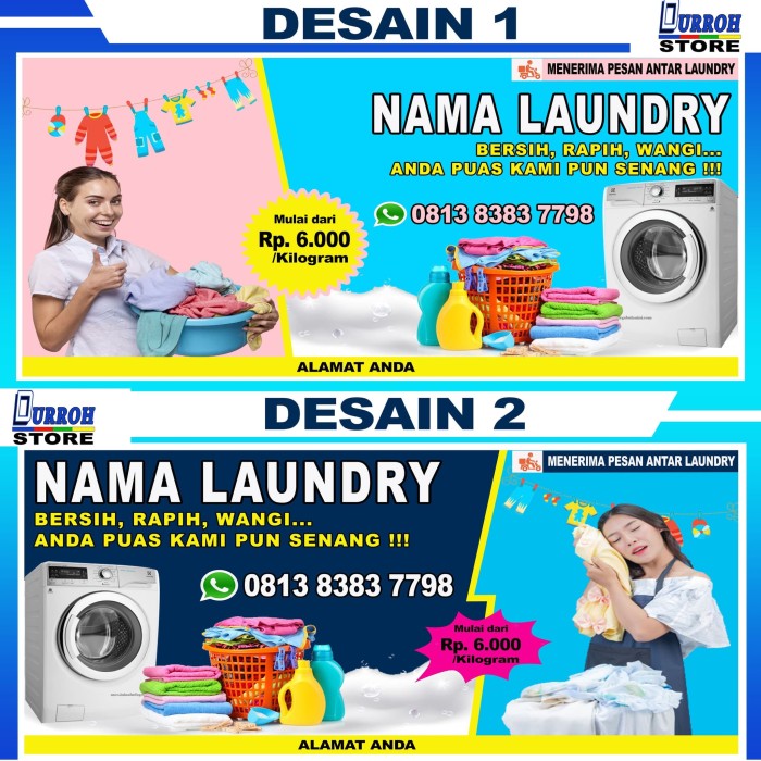 Jual Spanduk Banner Laundry Cuci Baju Ukuran 200x100cm 2x1 Jakarta Timur Durroh Store Tokopedia