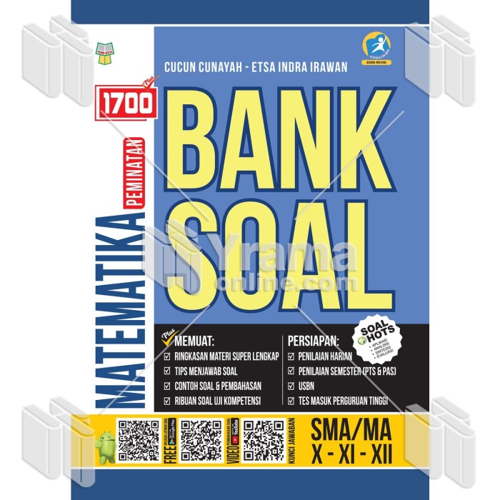 Jual Buku 1700 Plus Bank Soal Matematika Peminatan Sma Ma Kota