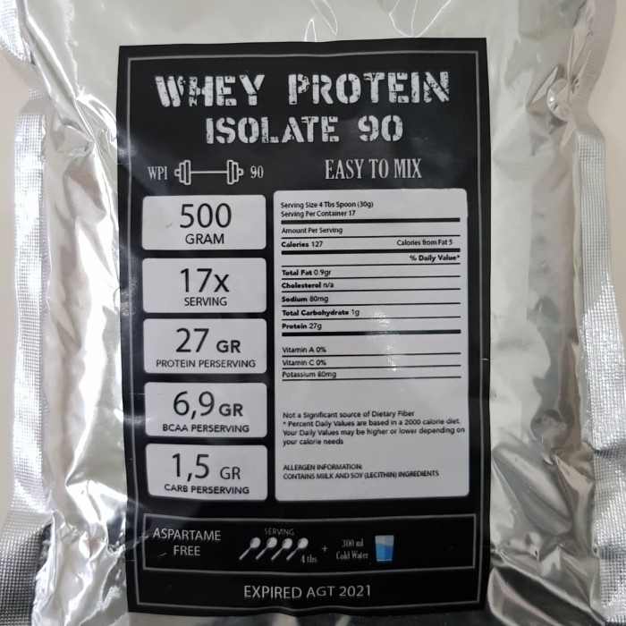 Jual Susu Protein Whey Protein ISOLATE WPI 90 500 gram Jakarta Pusat