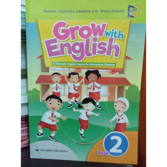 Jual buku bahasa  inggris  sd kelas 2 sd buku grow with 