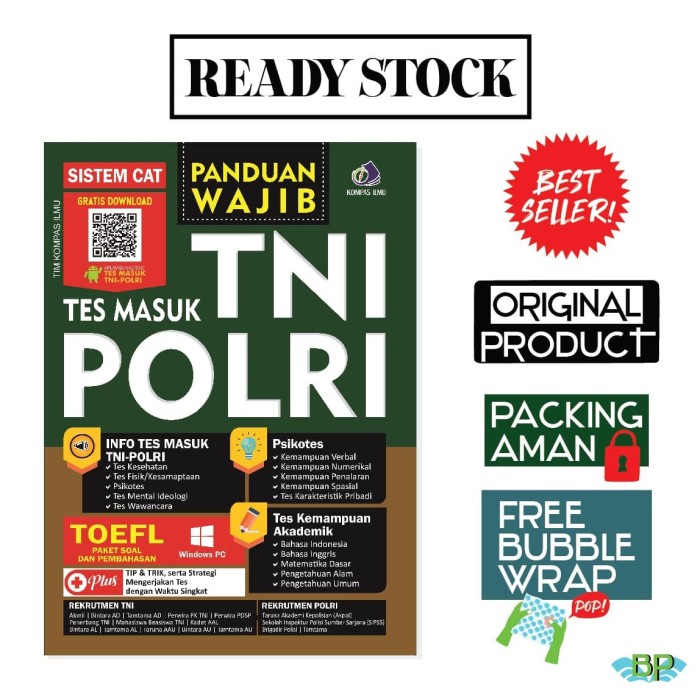 Jual Original Buku Panduan Wajib Tes Masuk Tni Polri Baru Kompas Ilmu Kab Bantul Belajar Pustaka Tokopedia