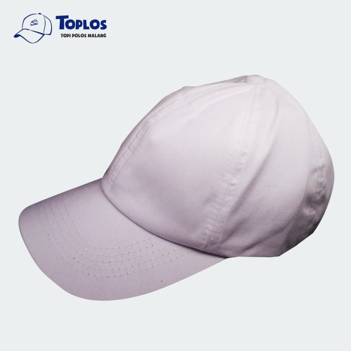 Jual Topi  Baseball Polos  Putih Kota Malang TOPLOS 