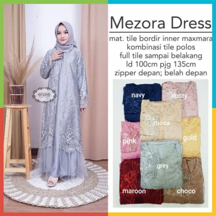 Jual Terlaris Mezora Dress Tile Brokat Ori By Elsire Gamis Premium Maxmara Kota Surakarta Batikdiajeng Tokopedia