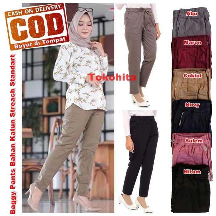 Jual Celana Baggy Katun  Streach Fit to L Jakarta Timur 