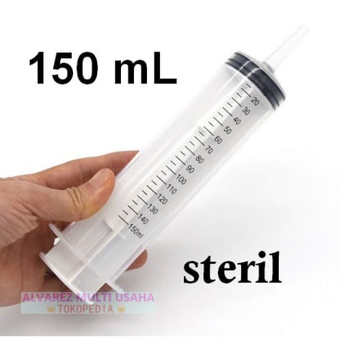 Jual Spuit Syringe 150 mL cc Steril Suntikan  Besar 