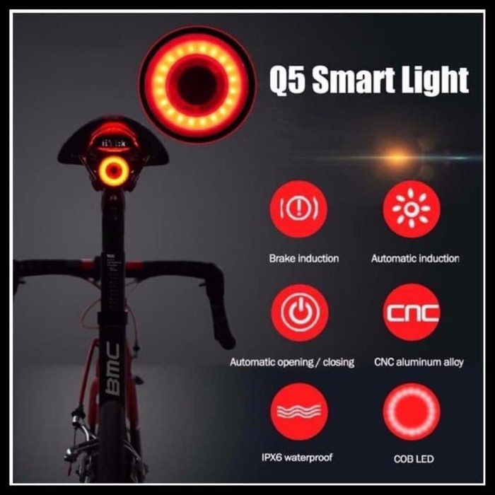 Jual Rockbros  Q5  Lampu  Sepeda  Smart Bicycle With Seatpost 