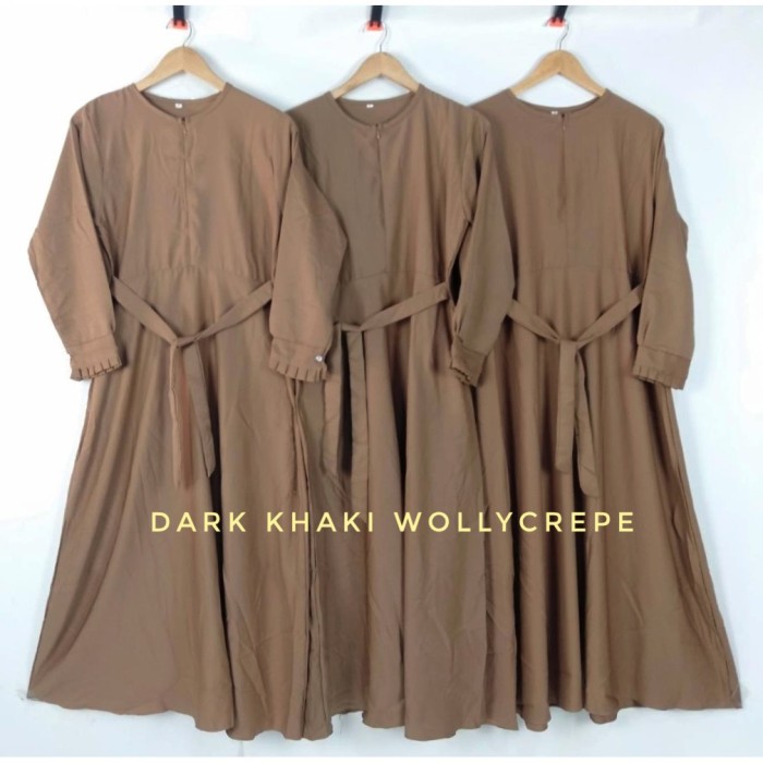 Jual Baju  Gamis Wanita Syari Khaki Pns Pemda Kerja Guru 