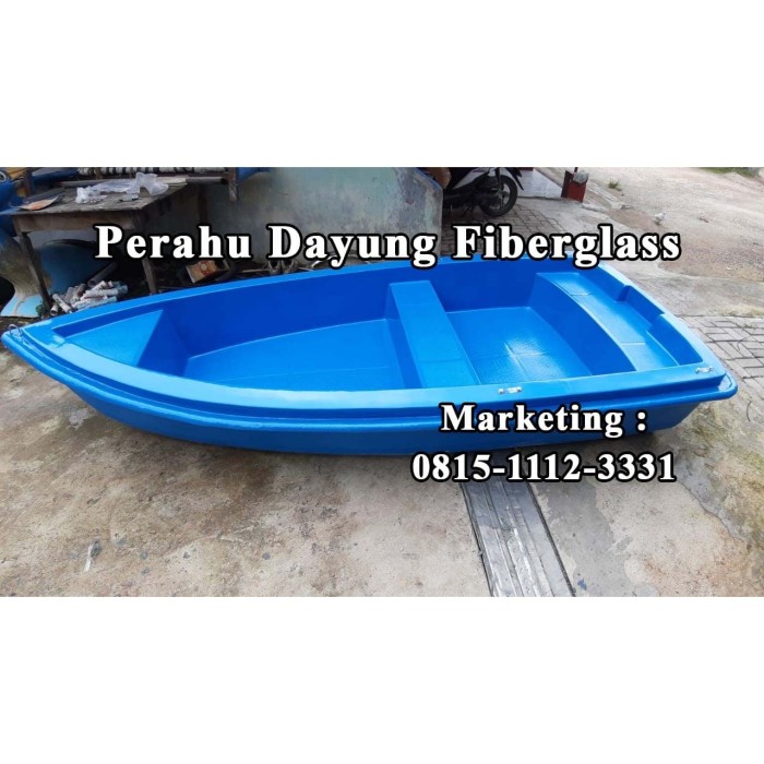 Jual Perahu Dayung Fiberglass, Perahu Fiber - Biru Polos ...