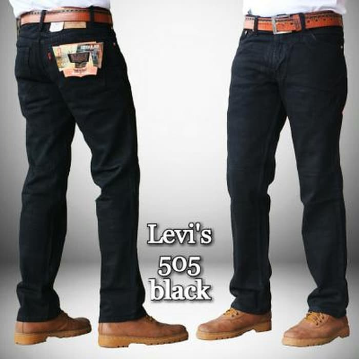 Jual CELANA  JEANS  PRIA LEVIS REGULER  STANDAR HITAM PEKAT 