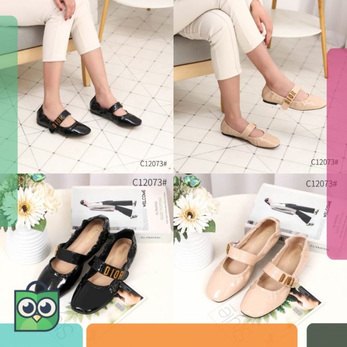 dior baby d ballet flats