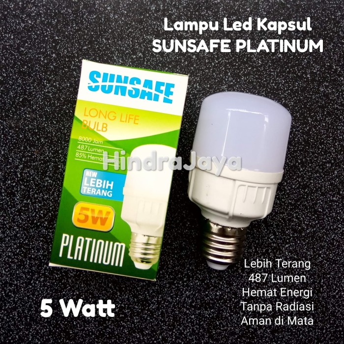 Foto Produk Lampu Led Kapsul 5W Merk Sunsafe Platinum dari Hindrajaya