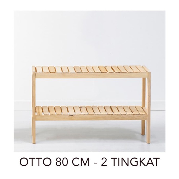 Jual Otto Wooden Shelf 80 Rak  Kayu  Rak  Sepatu  Rak  