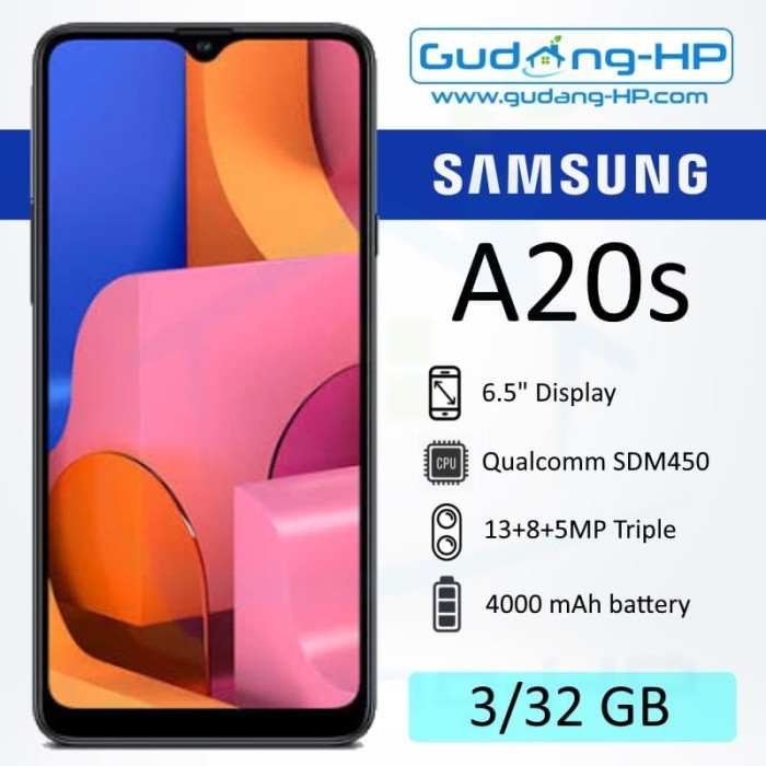 Jual Samsung Galaxy A20s 3/32 GB Garansi Resmi SEIN - Hitam - Jakarta