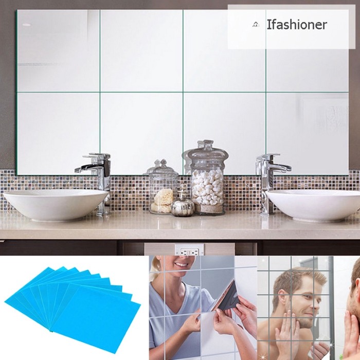 Jual 9 16 32pcs Self Adhesive Mirror Tiles Kitchen Wall Sticker Stick On Jakarta Pusat Meihwa Tokopedia - How To Stick A Mirror Wall Without Glue Jual 9 16 32pcs Self Adhesive Mirror Tiles Kitchen Wall Sticker Stick On Jakarta Pusat Meihwa Tokopedia - How To Stick A Mirror Wall Without Glue