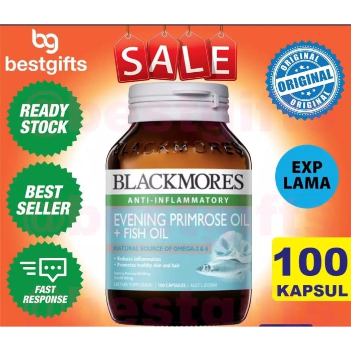 Jual BLACKMORES EVENING PRIMROSE OIL EPO (EPO) + FISH OI   L