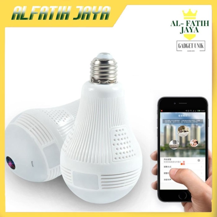 Jual CCTV Kamera Lampu Bohlam LED IP Camera Blub WiFi Panoramic Spy Cam
