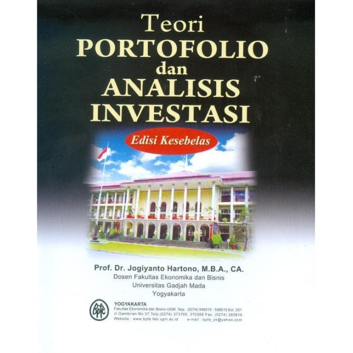 Jual BUKU TEORI PORTOFOLIO DAN ANALISIS INVESTASI EDISI 11 BY JOGIYANTO