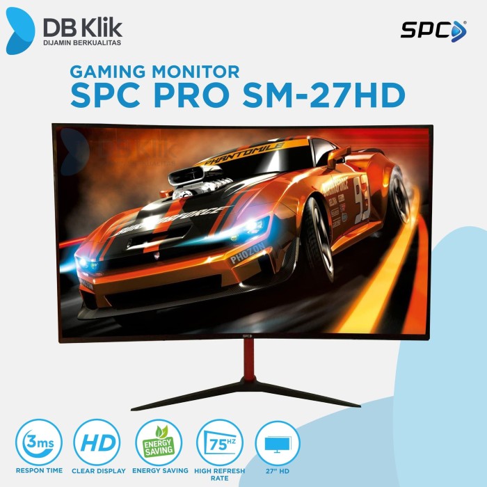 Jual LED Monitor Gaming SPC Pro SM-27 Inch Curve Full HD