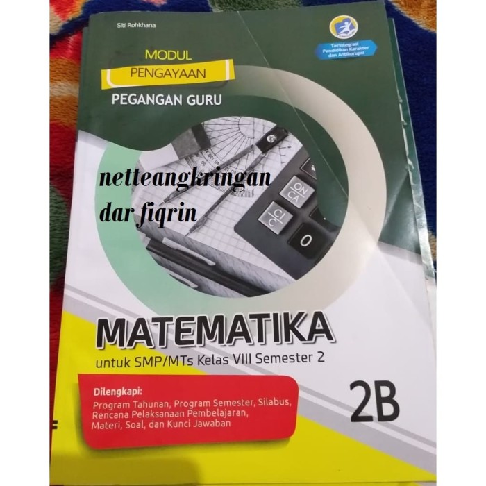 Jual Buku Pegangan Guru SMP VIII K13 Matematika Semester 2 Rev 2017 Kab Sleman darfiqrin