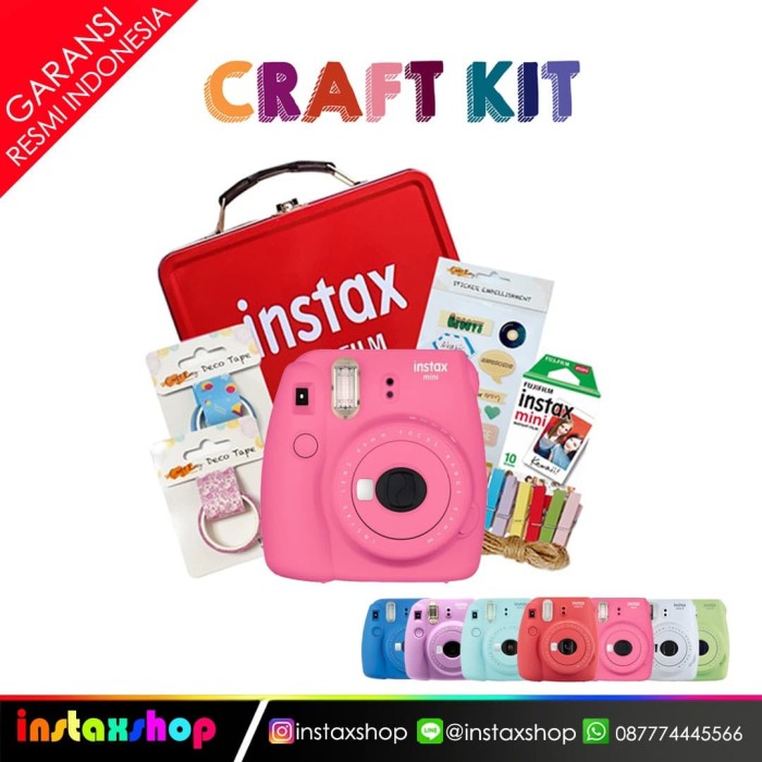 Jual Fujifilm Instax Mini 9 Package CRAFT KIT - ice blue