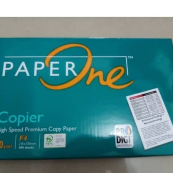 Jual Kertas HVS F4 70 gram Paper One/Harga per dus( isi 5 rim
