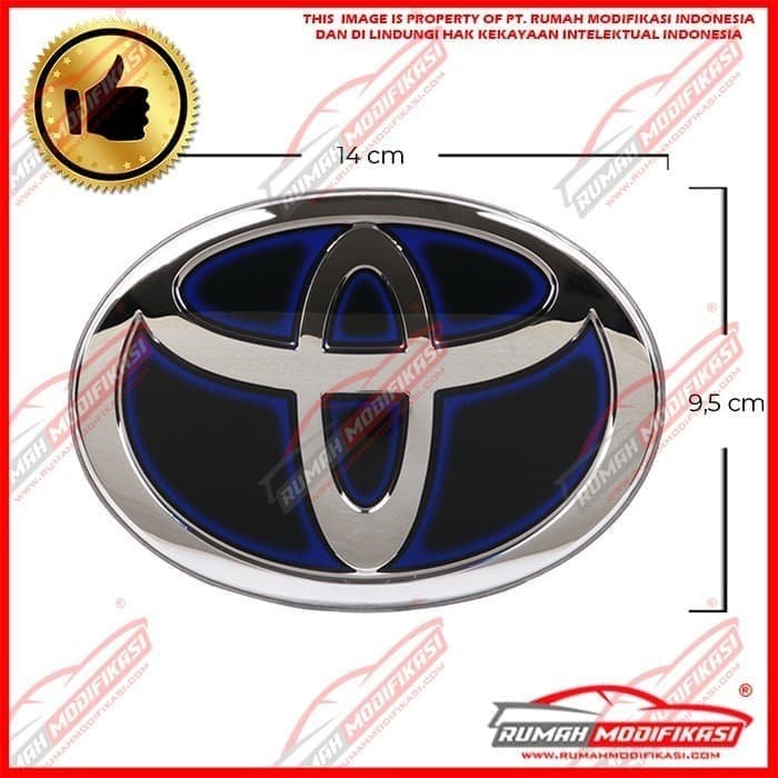 Jual EMBLEM - LOGO - TOYOTA YARIS 2016-ON - HYBRID BLUE