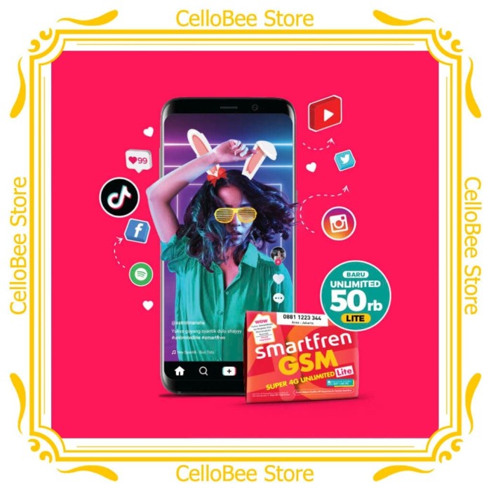 Jual Smartfren Gsm Kartu Perdana Super 4g Unlimited Lite Cellobee Jakarta Barat Cellobee Store Tokopedia