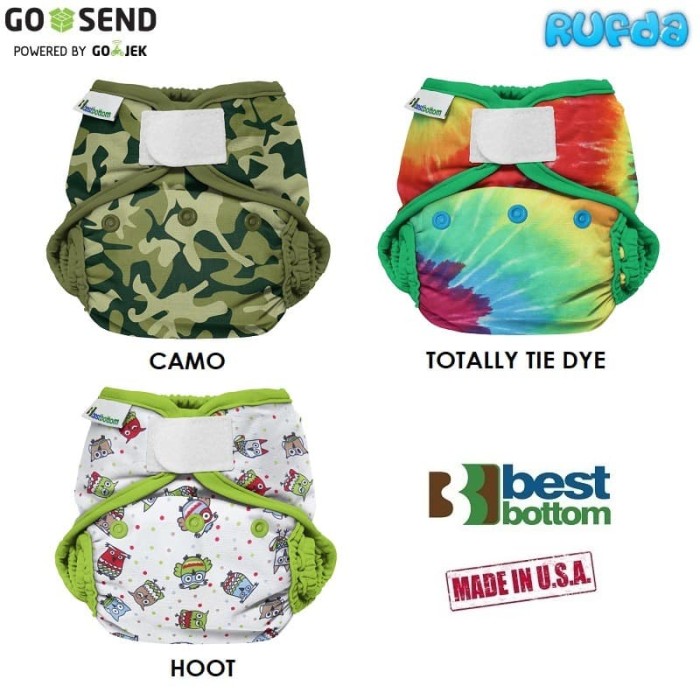 Jual Best Bottom Velcro Hook Loop Cover Cloth    Diaper Aplix Popok Kain