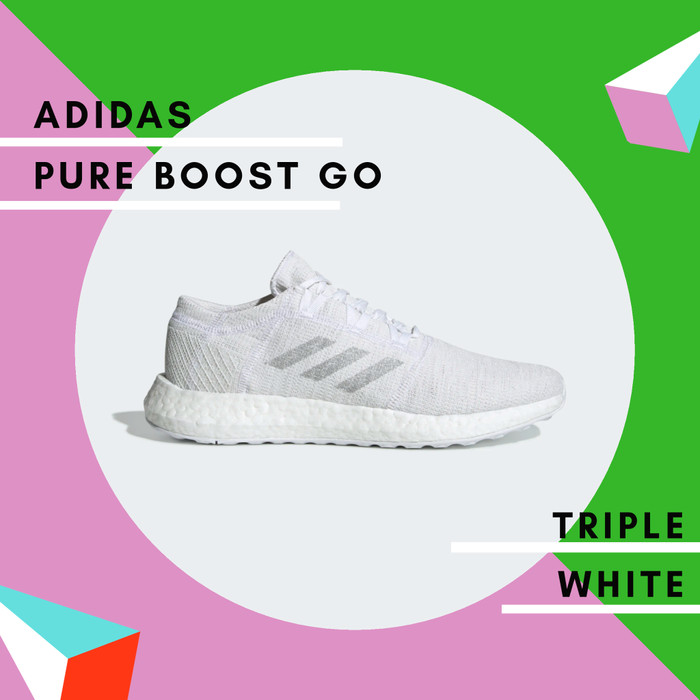 pure boost go triple white