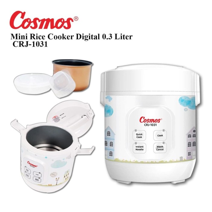 Jual Cosmos CRJ1031 Mini Portable Digital Rice Cooker 0.3 L Kota Tangerang HARVI GROUP