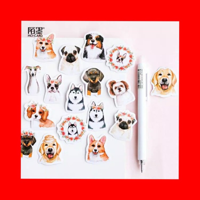 Jual Scrapbook Sticker 45 Pcs Pack Decoration Kartun Hewan Anjing